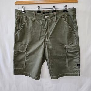 True Religion Men's Cargo Shorts Green 36
